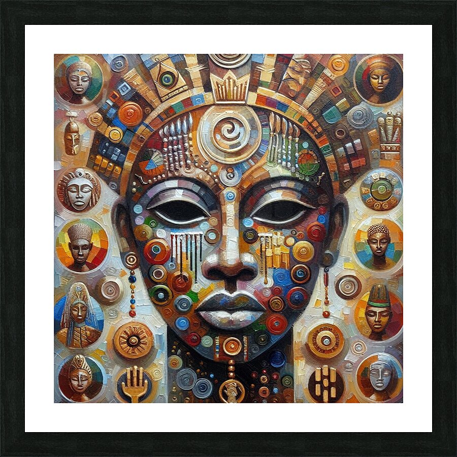 african abstract Picture Frame print