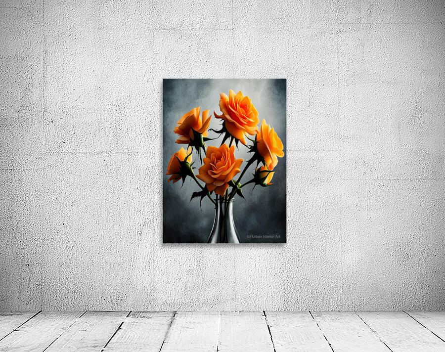 Orange Flowers  Wall Preview