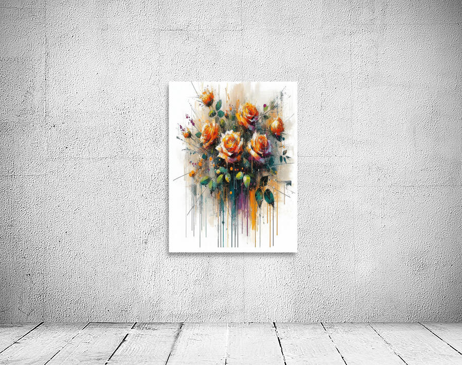 Orange rose paint Wall Preview