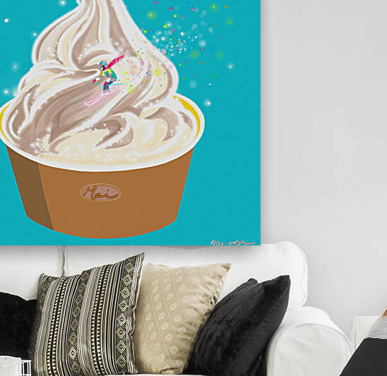 Another desire to dessert—ICE CREAM—北海道ブルー by MV IPad drawings 
