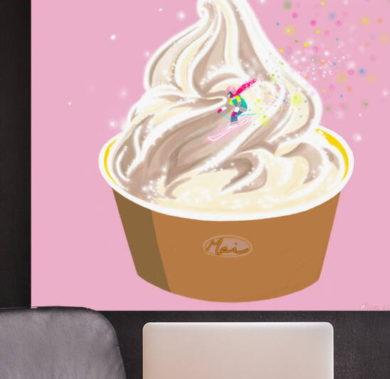Another desire to dessert—ice cream—pink by MV IPad drawings 