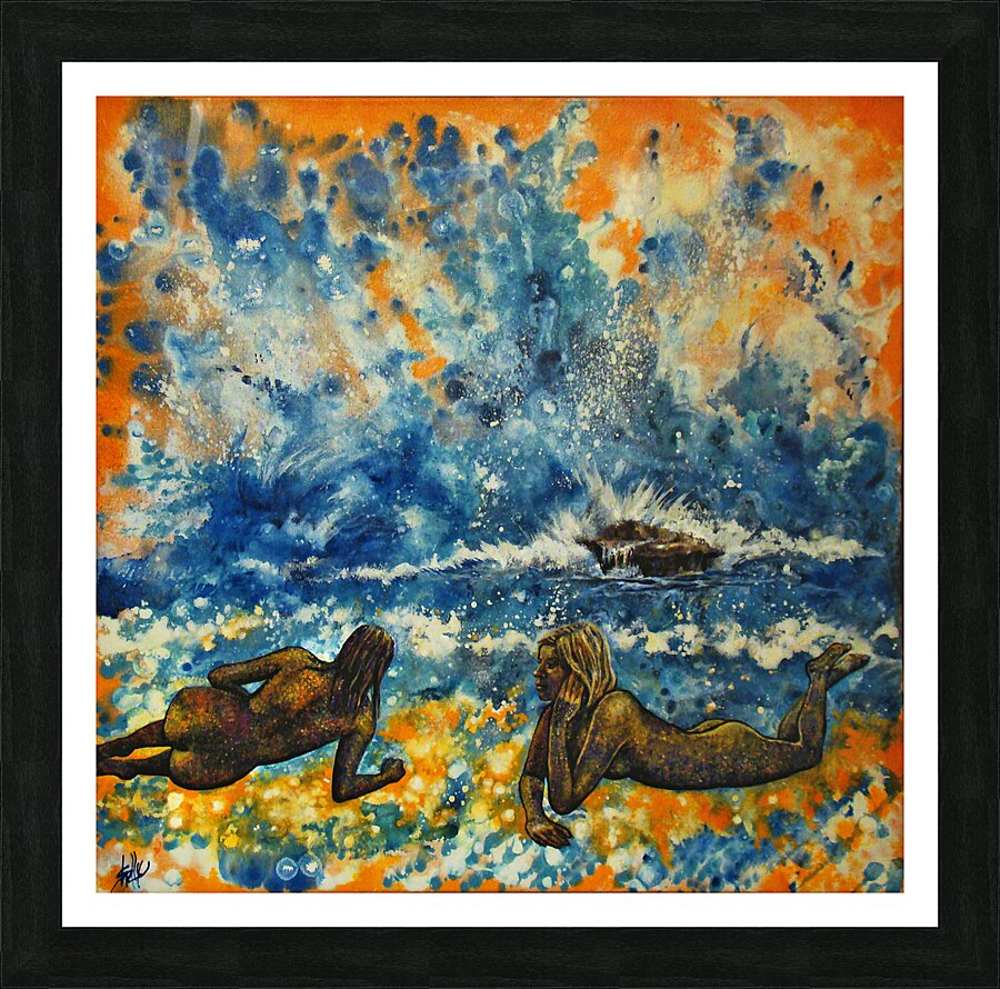 Pumpkin Beach Picture Frame print