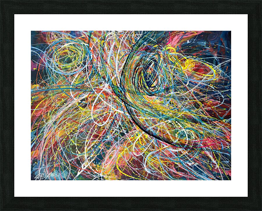 Meteor Trails Picture Frame print