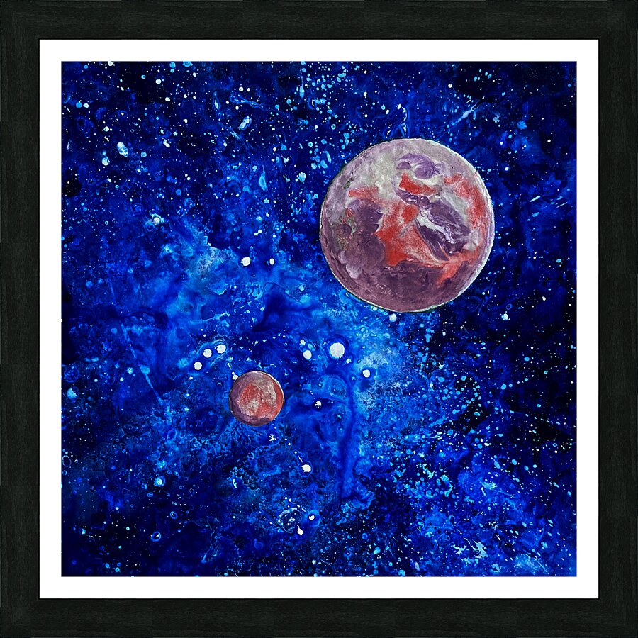 Planet in a Blue Universe Picture Frame print