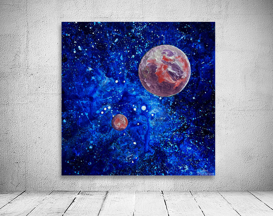 Planet in a Blue Universe Wall Preview