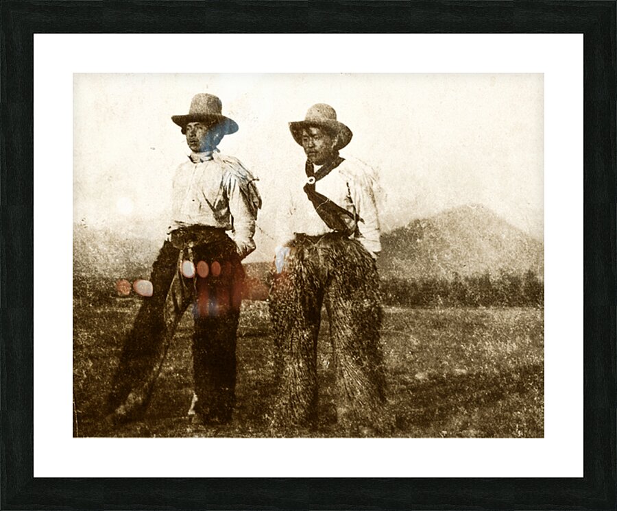 Vintage Ktunaxa Cowbows Picture Frame print