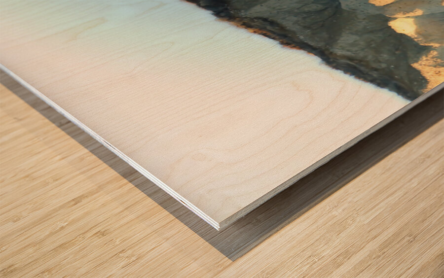 Deer on Hoodoos at Aqam Wood print