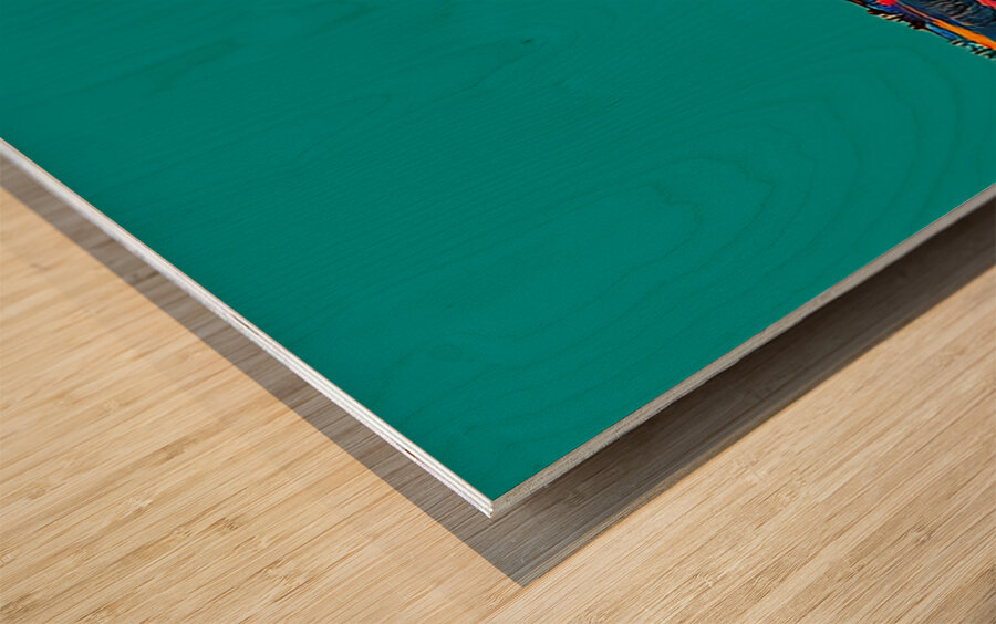 Hunter Moon at Calgary Olympic Ski Jump Wood print