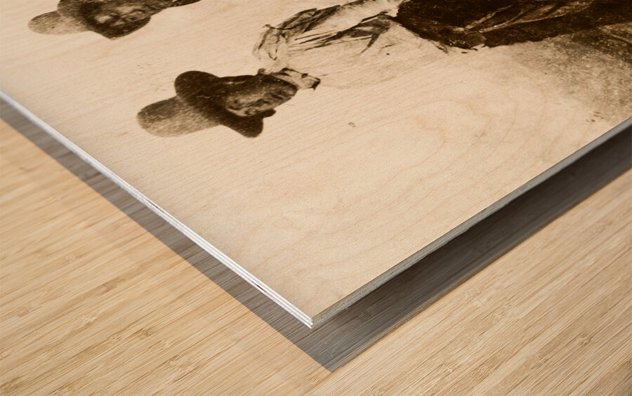 Vintage Ktunaxa Cowbows Wood print