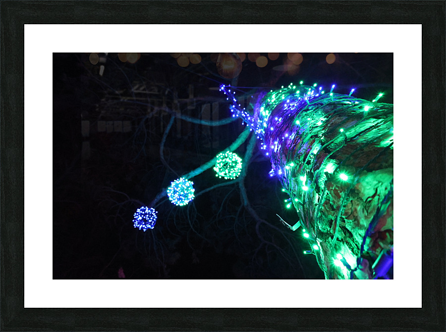 Blue Green Glow Picture Frame print