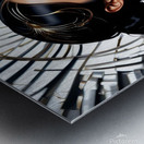 Art Nouveau Futuriste : Femme aux Rayures Dorees Metal print