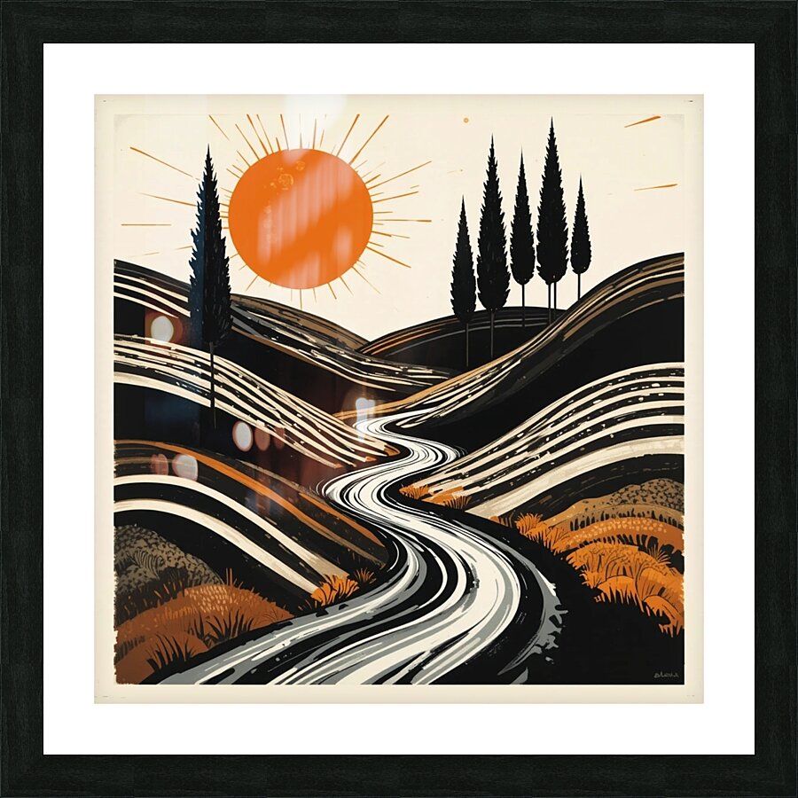 Zebra Landscape Picture Frame print