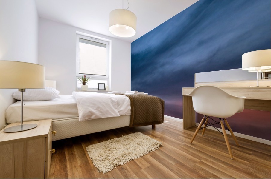 Blue Sky during Golden Hour Mural print
