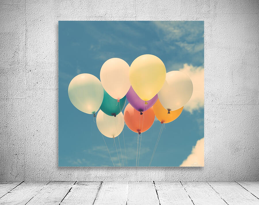 balloons flying on sky Wall Preview