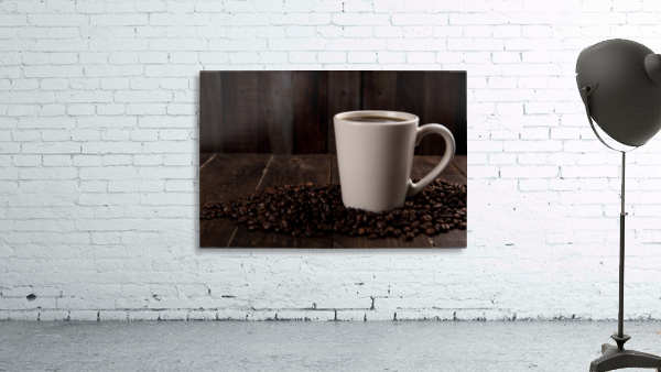Brown Caffeine Cup and Beans Wall Preview