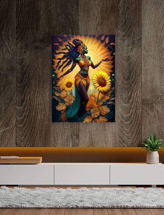 Oshun Goddess of Love and Beauty: A Vibrant Painting by John Mata
