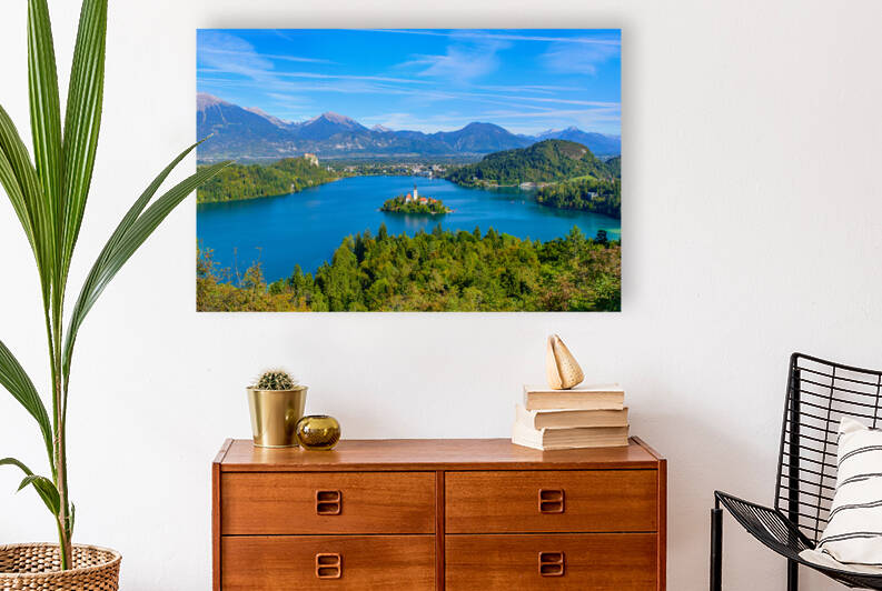 Bled Island and Lake Bled in Slovenia by Mo Wu