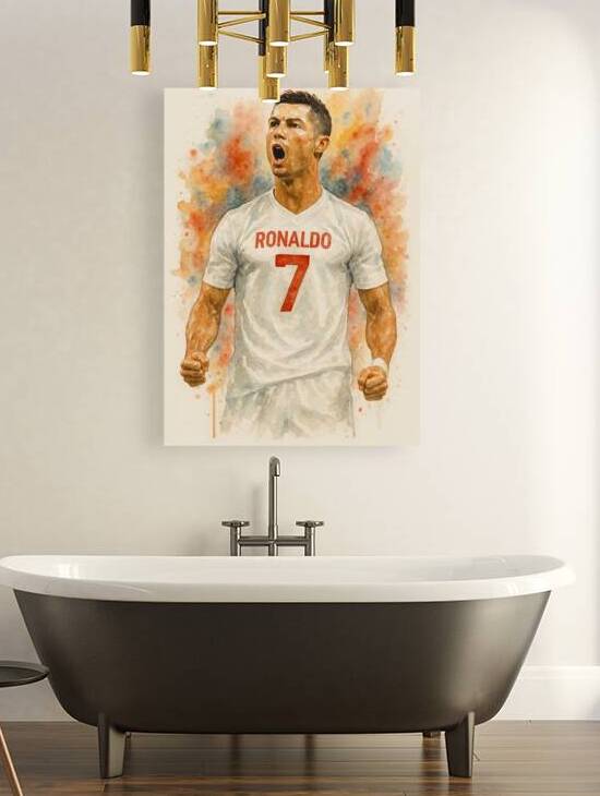 Cristiano Ronaldo - Victory in Watercolor by ArtEngine