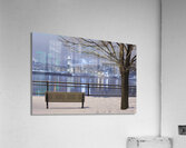 Cityscape from Inner city park at night Acrylic Print