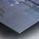 Cityscape from Inner city park at night Metal print