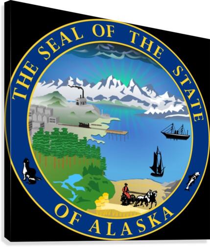 Alaska State Seal Canvas Print