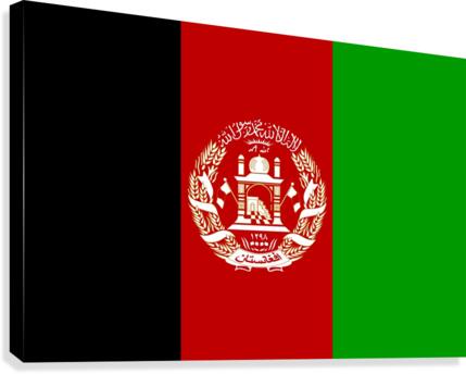 Afghanistan Flag Canvas Print
