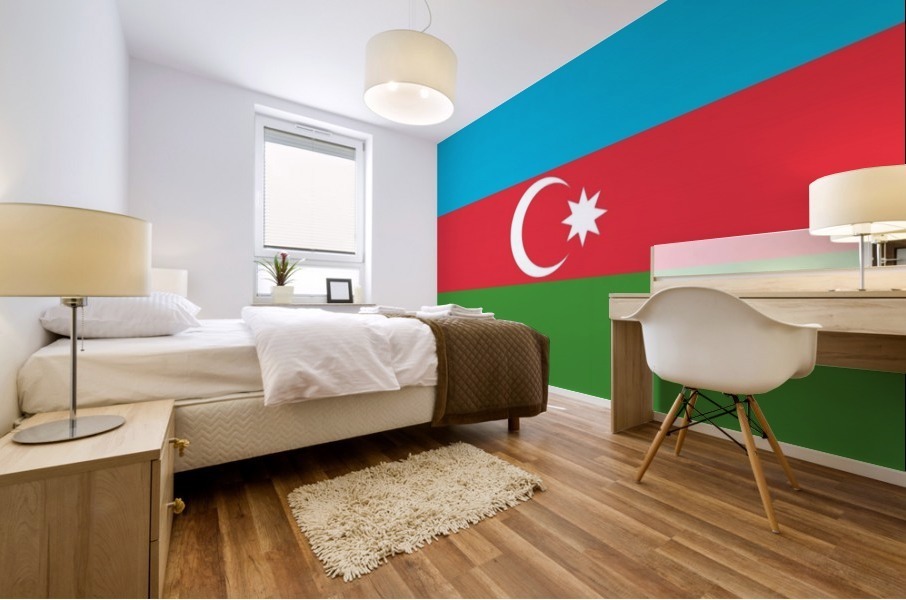 Azerbaijan Flag Mural print