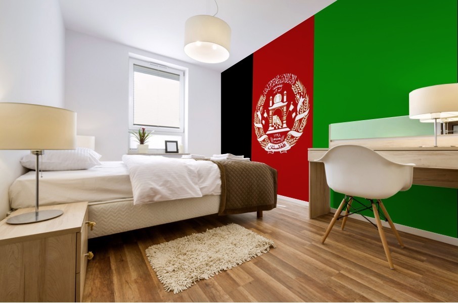 Afghanistan Flag Mural print