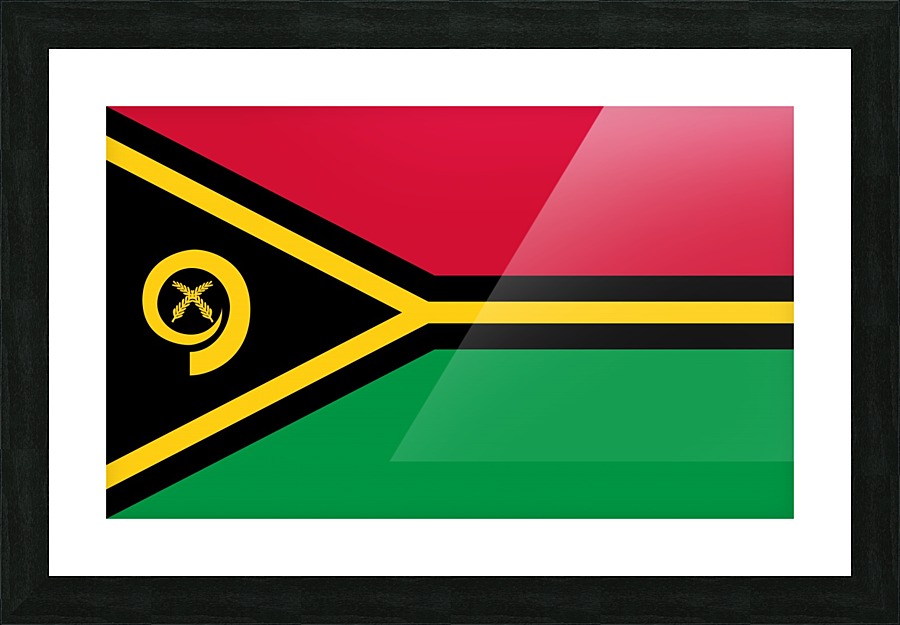 Vanuatu Flag Picture Frame print