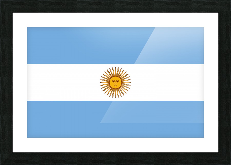 Argentina Flag Picture Frame print