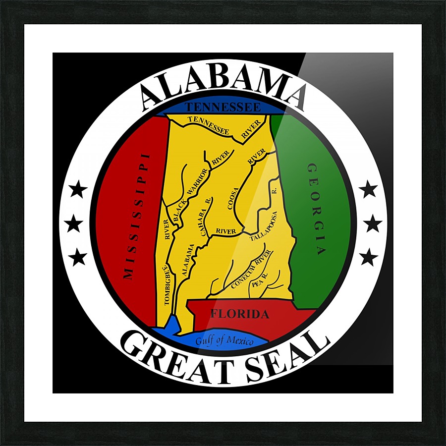 Alabama State Seal Picture Frame print