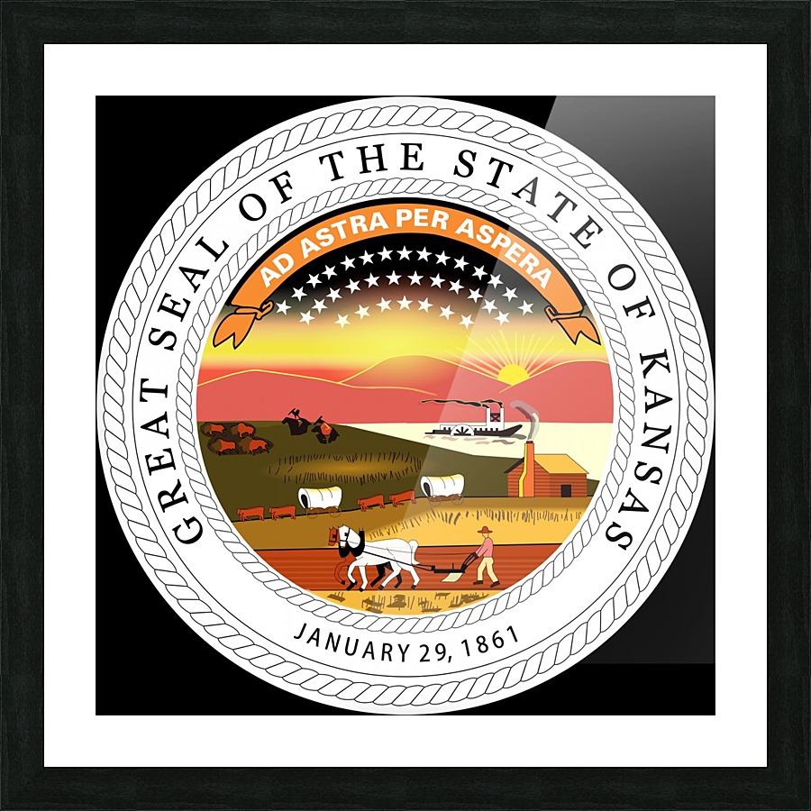 Kansas State Seal Picture Frame print