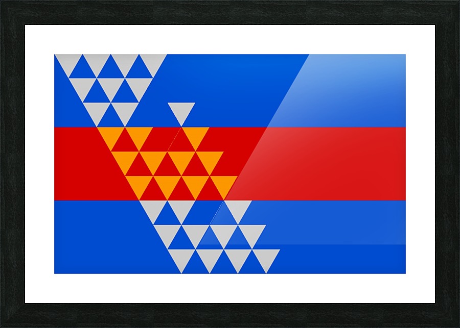 Pomo Indian Flag Picture Frame print