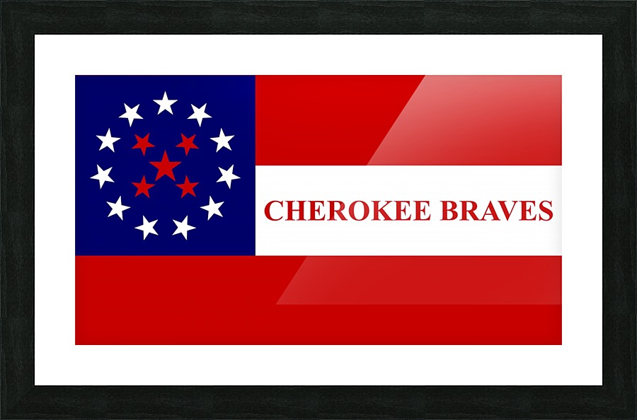 Cherokee Braves Flag Picture Frame print