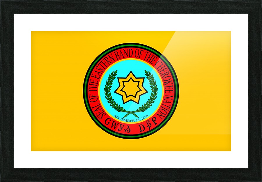 Eastern Band Cherokee Indian Flag Picture Frame print