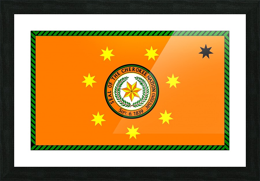 Cherokee Nation Flag Picture Frame print