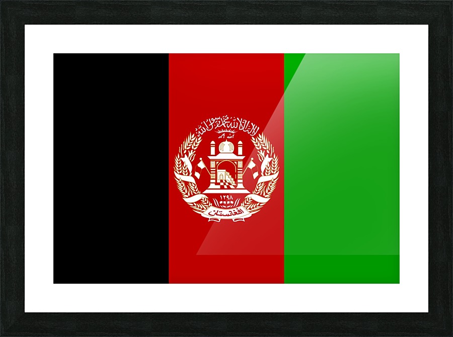 Afghanistan Flag Picture Frame print