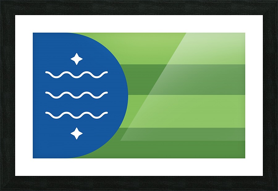 Bellingham Washington Flag Picture Frame print