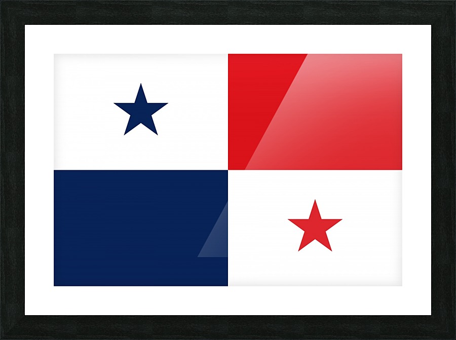 Panama Flag Picture Frame print