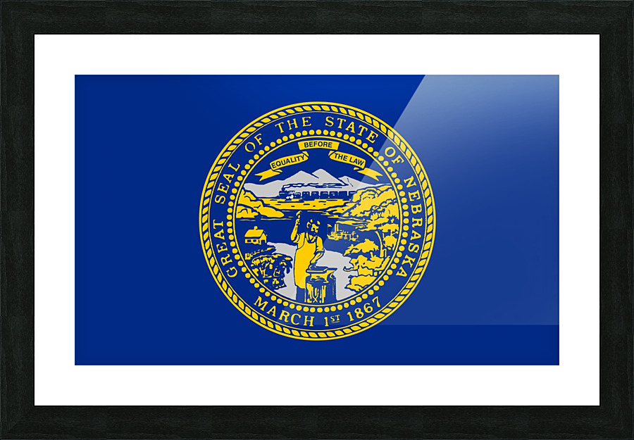 Nebraska State Flag Picture Frame print