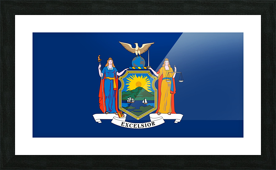 New York State Flag Picture Frame print