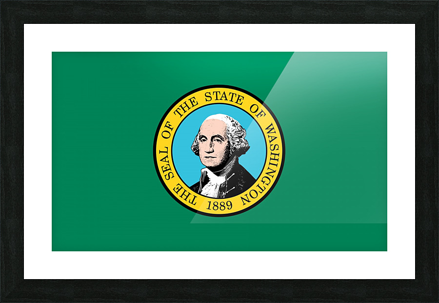 Washington State Flag Picture Frame print
