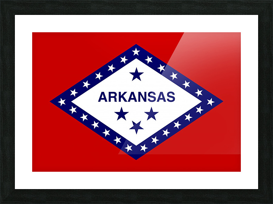 Arkansas State Flag Picture Frame print