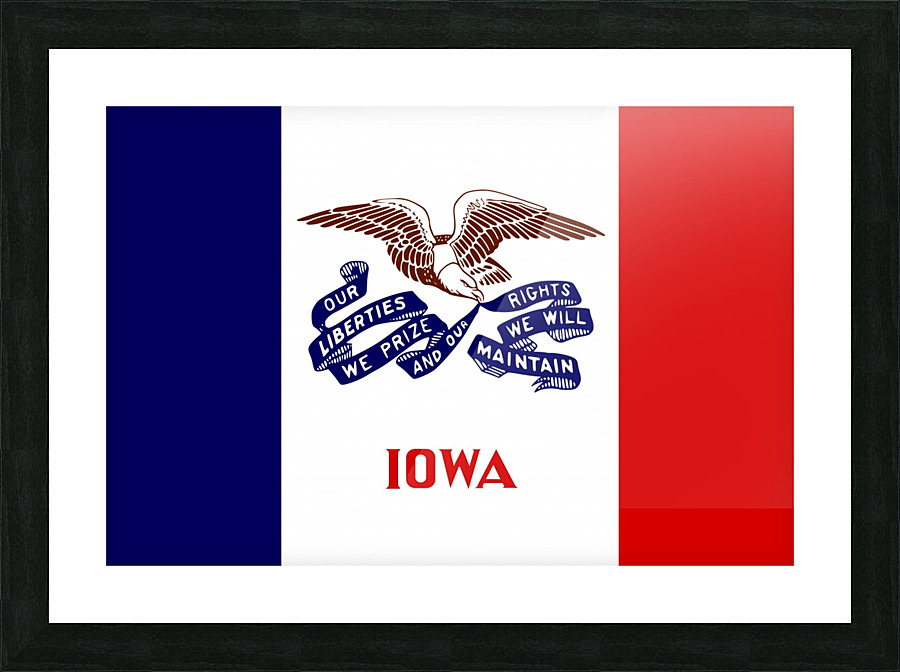 Iowa State Flag Picture Frame print