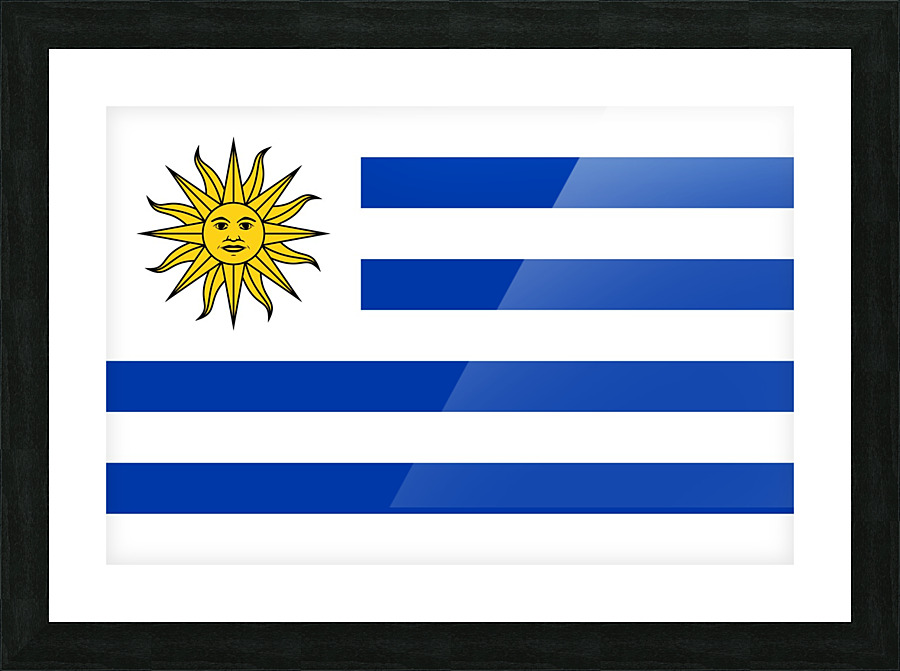 Uruguay Flag Picture Frame print