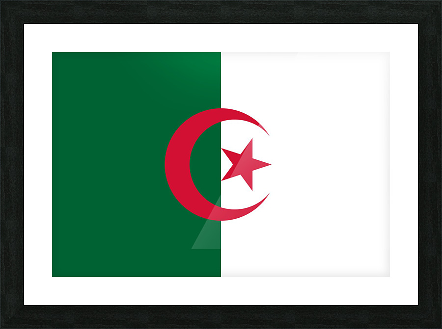 Algeria Flag Picture Frame print