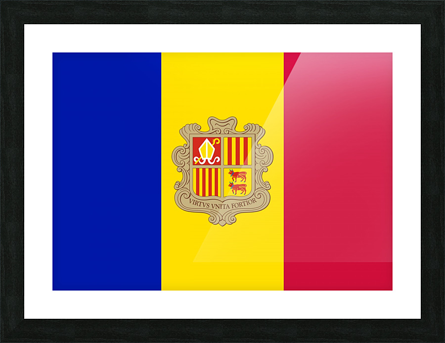 Andorra Flag Picture Frame print
