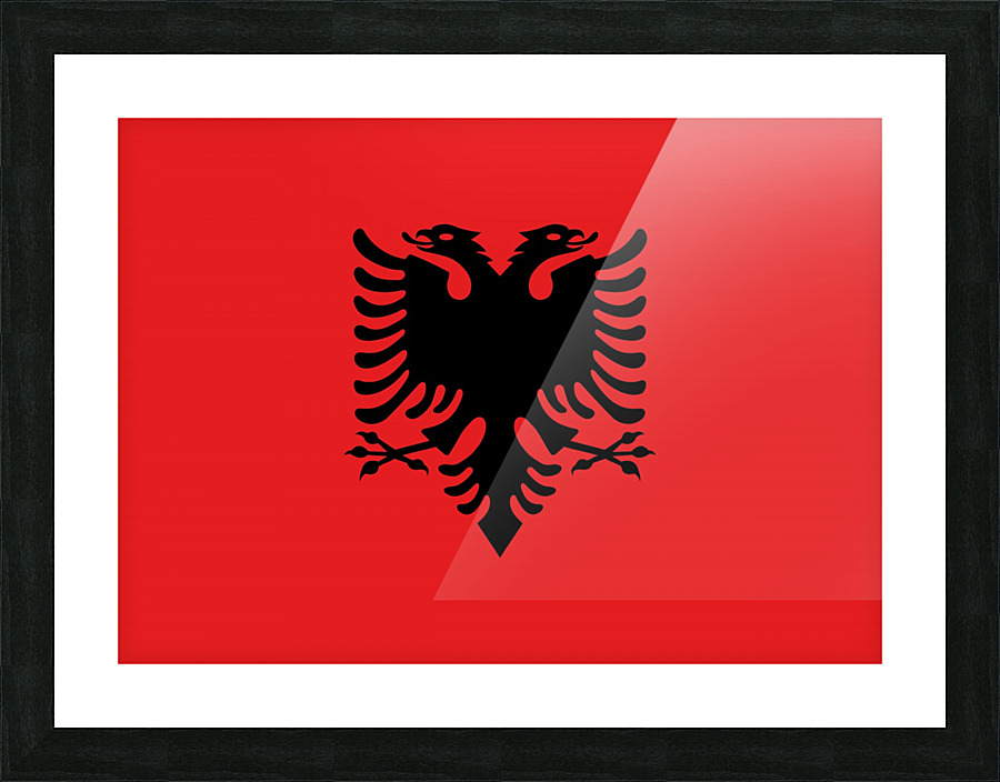 Albania Flag Picture Frame print