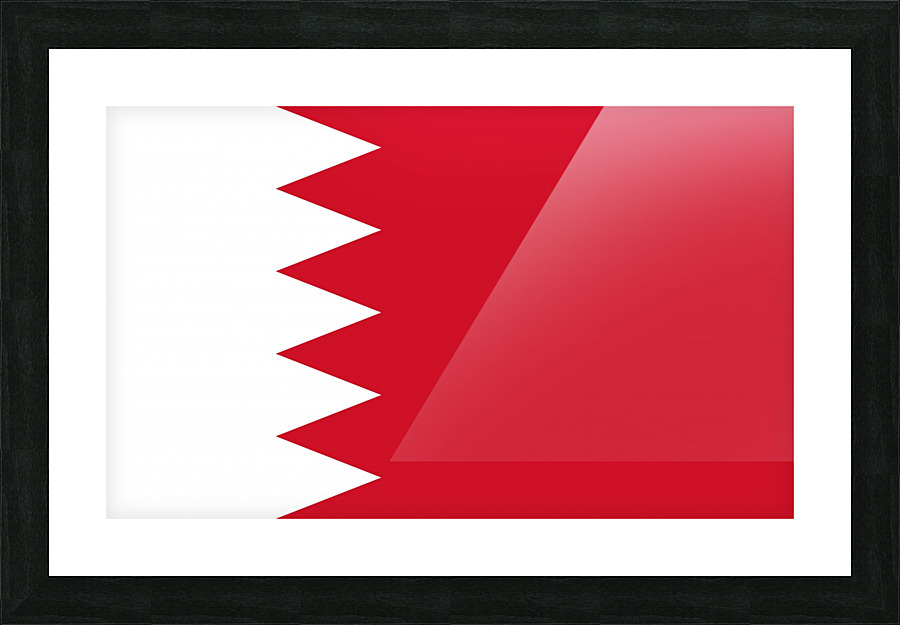 Bahrain Flag Picture Frame print