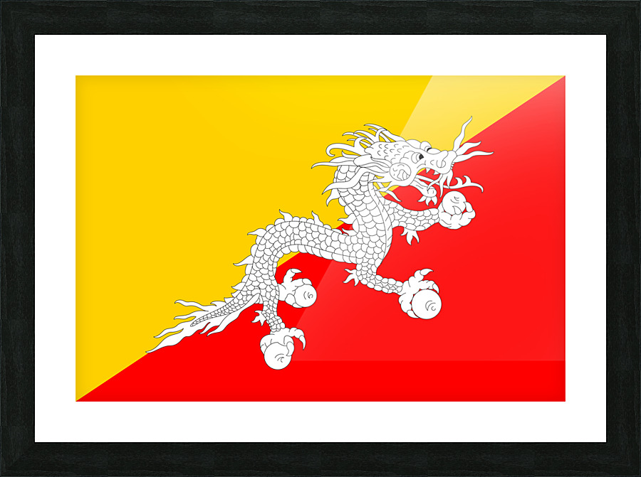 Bhutan Flag Picture Frame print